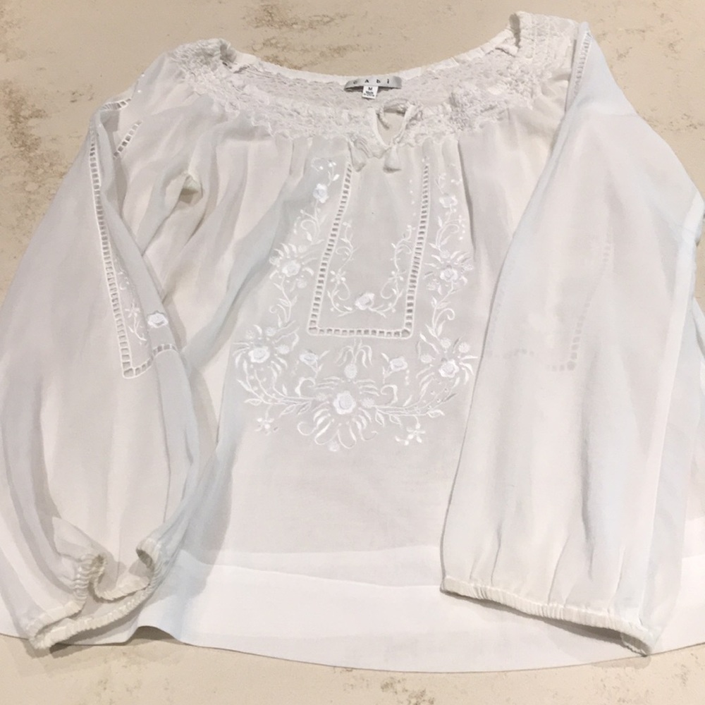 CAbi white blouse. Medium.